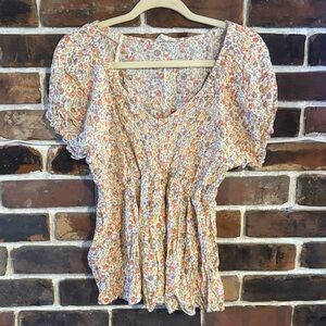 Smocked Floral Women's Top
